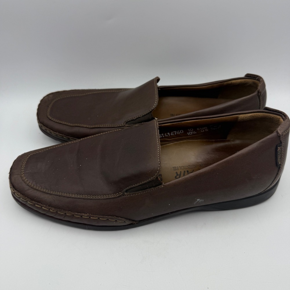 Mephisto Loafers Mens 10.5 Brown Leather Cool-Air Slip On Moc Toe Portugal